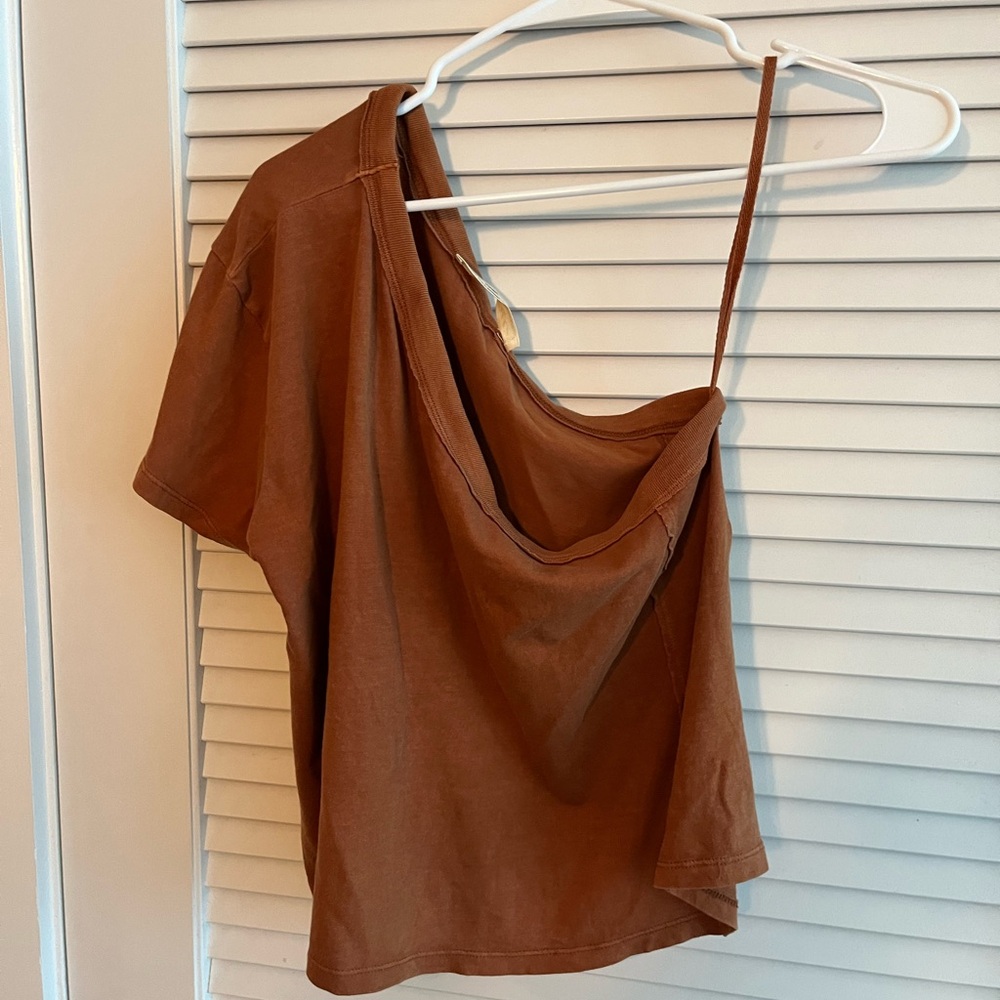 Rust Brown Off-Shoulder Top